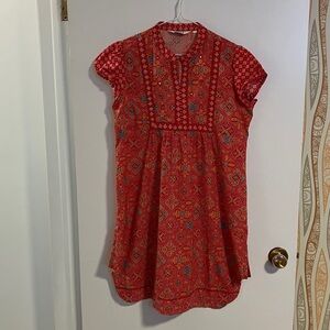 Biba Red and Orange Patterned Tunic